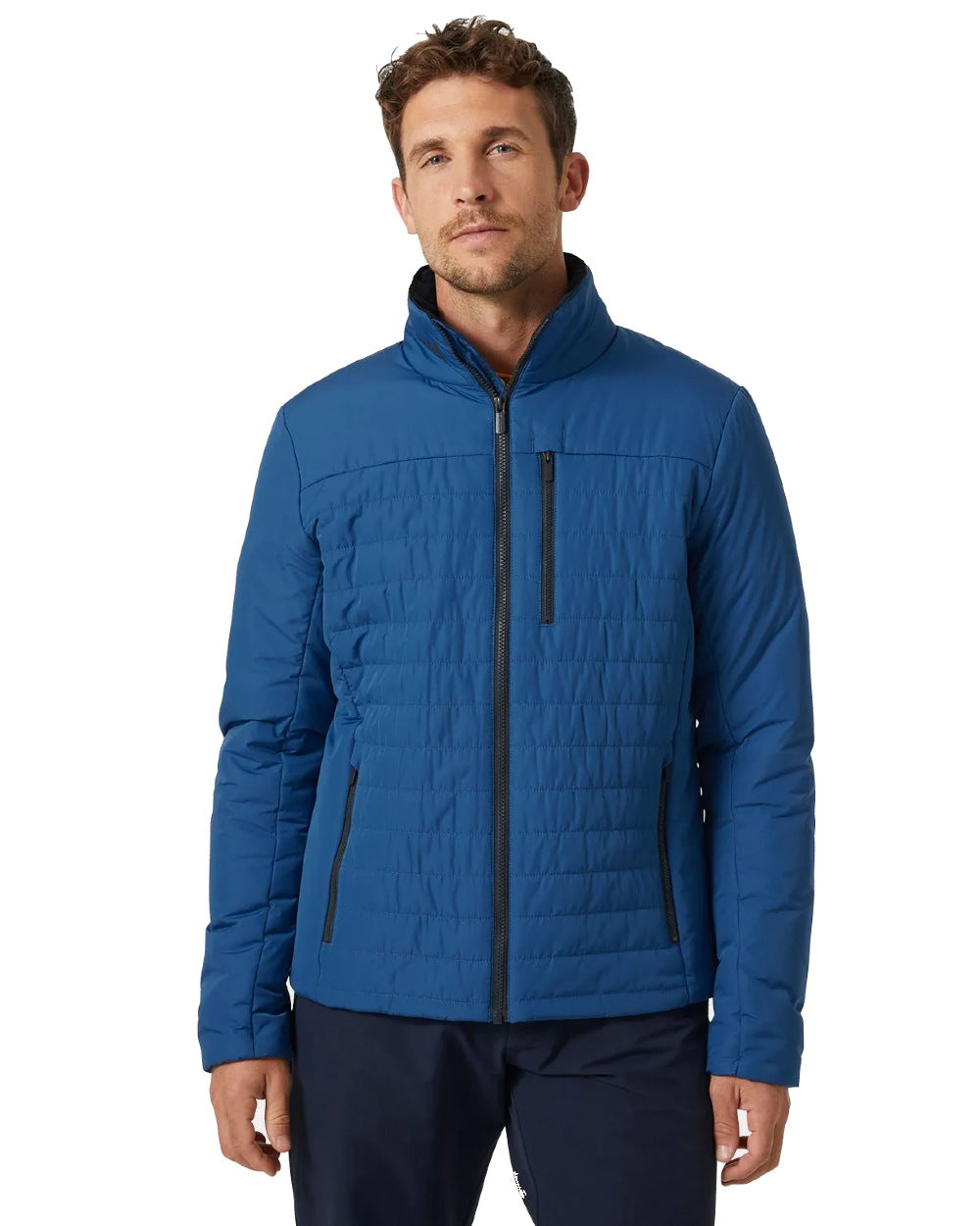 Helly Hansen Mens Crew Insulated Sailing Jacket 2.0 in Azurite 