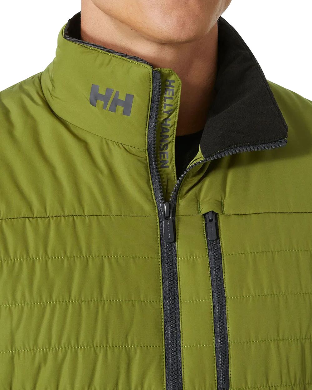 Helly Hansen Mens Crew Insulated Sailing Jacket 2.0 in Olive Green 