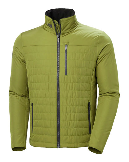 Helly Hansen Mens Crew Insulated Sailing Jacket 2.0 in Olive Green 