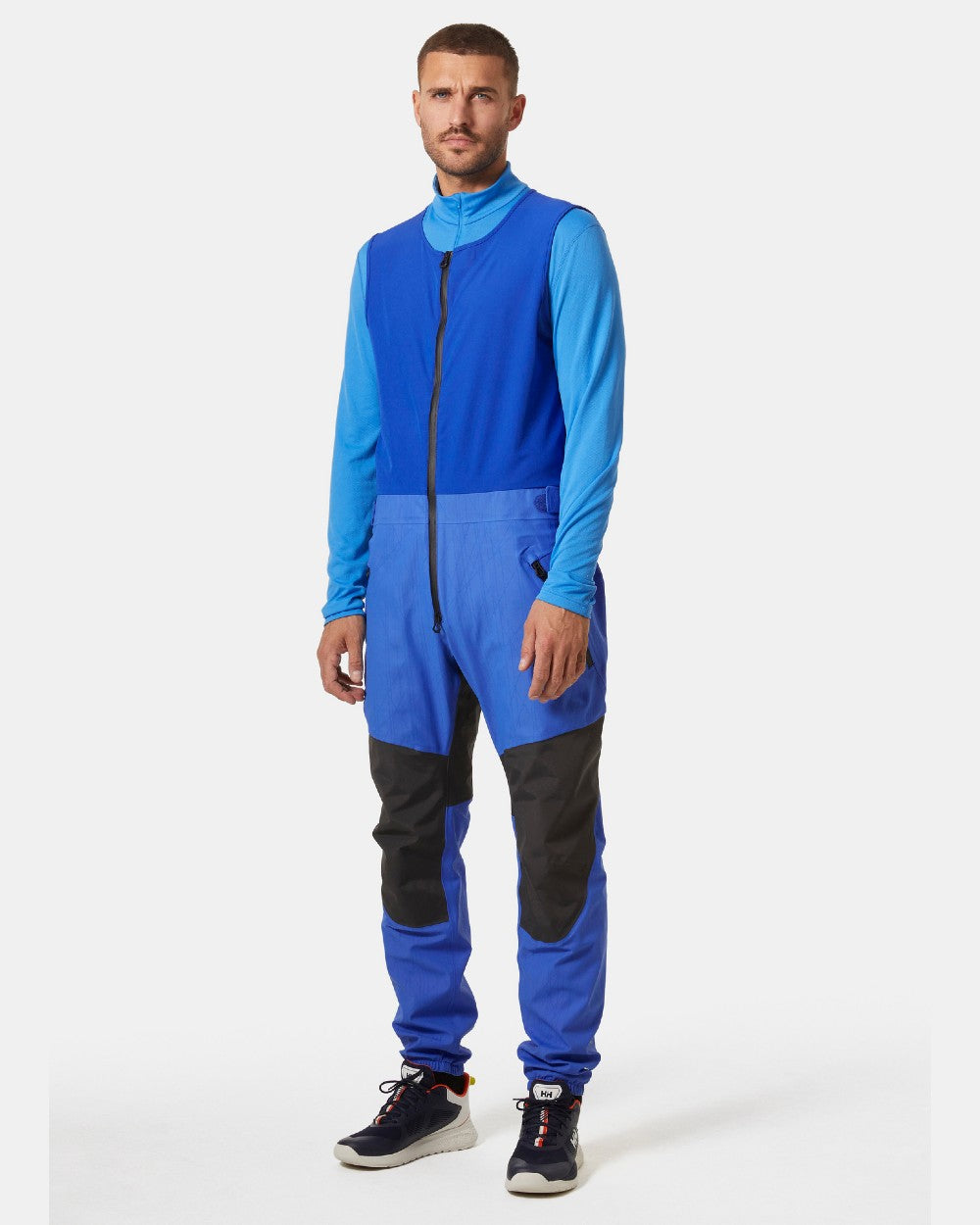 Cobalt 2.0 coloured Helly Hansen Mens Foil X Salopette on grey background 