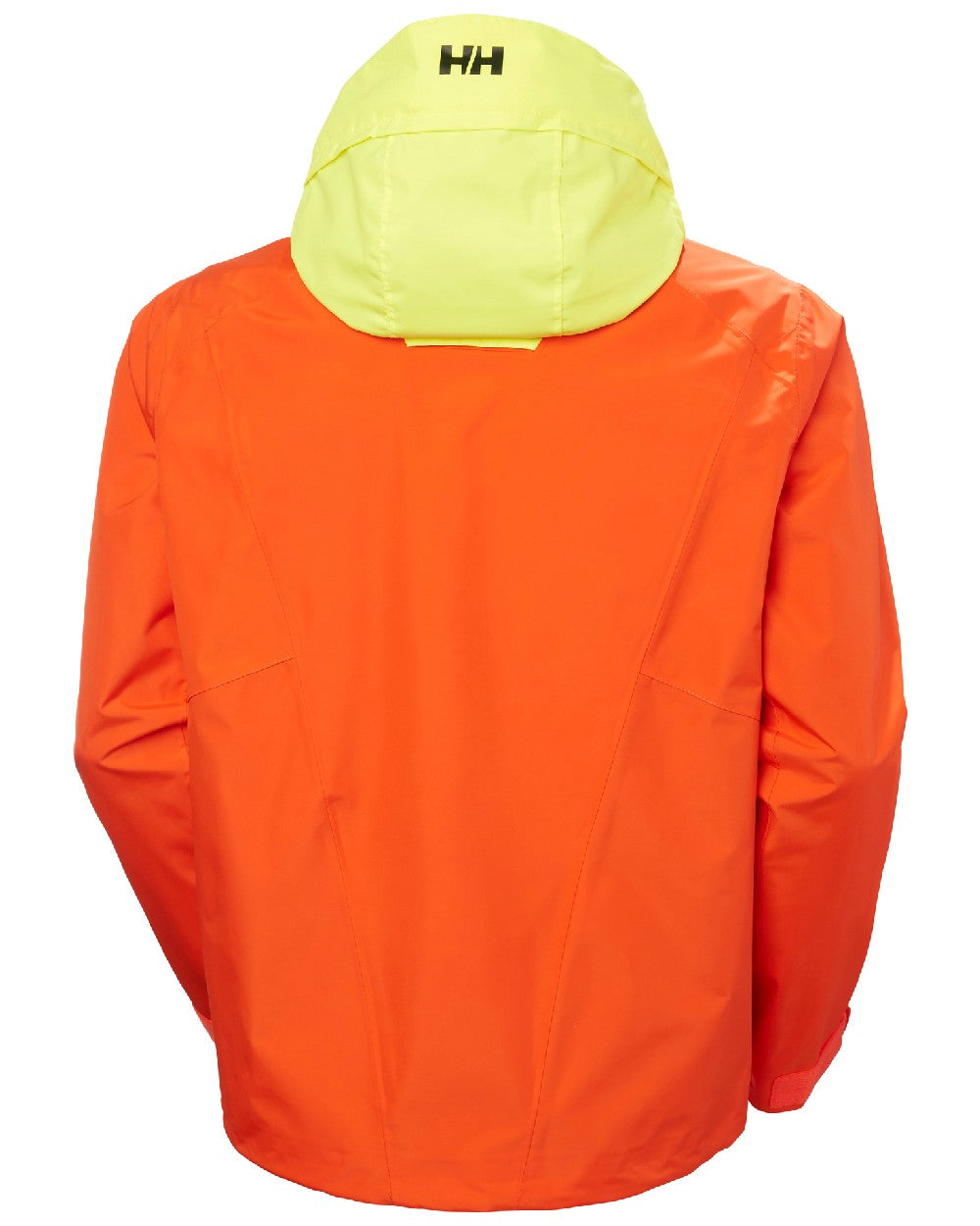 Flame coloured Helly Hansen Mens Inshore Cup Sailing Jacket on white background 