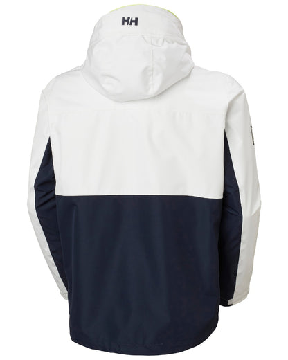 White coloured Helly Hansen Mens Newport Inshore Sailing Jacket on white background 