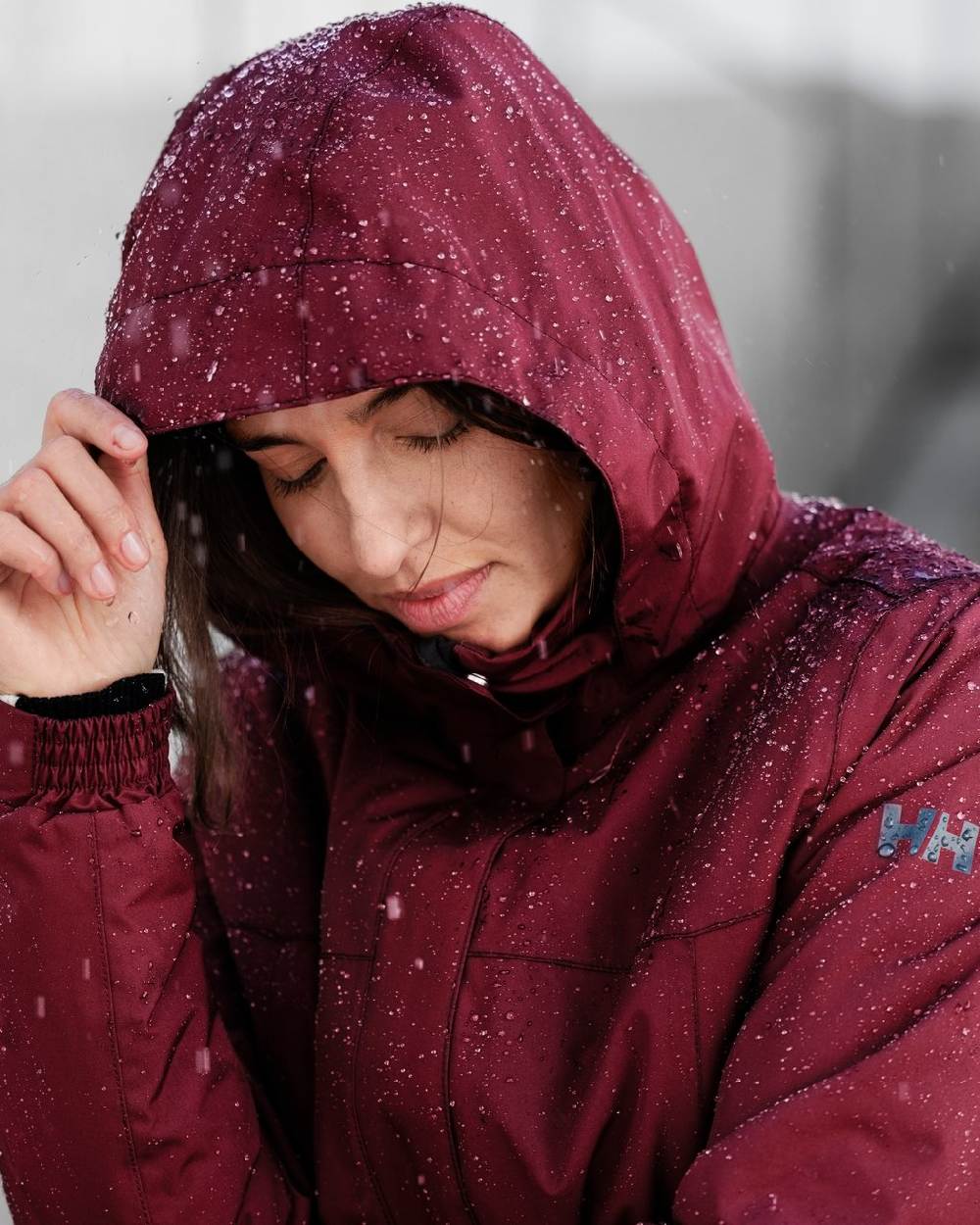 Helly Hansen Womens Aden Insulated Rain Coat in Hickory 