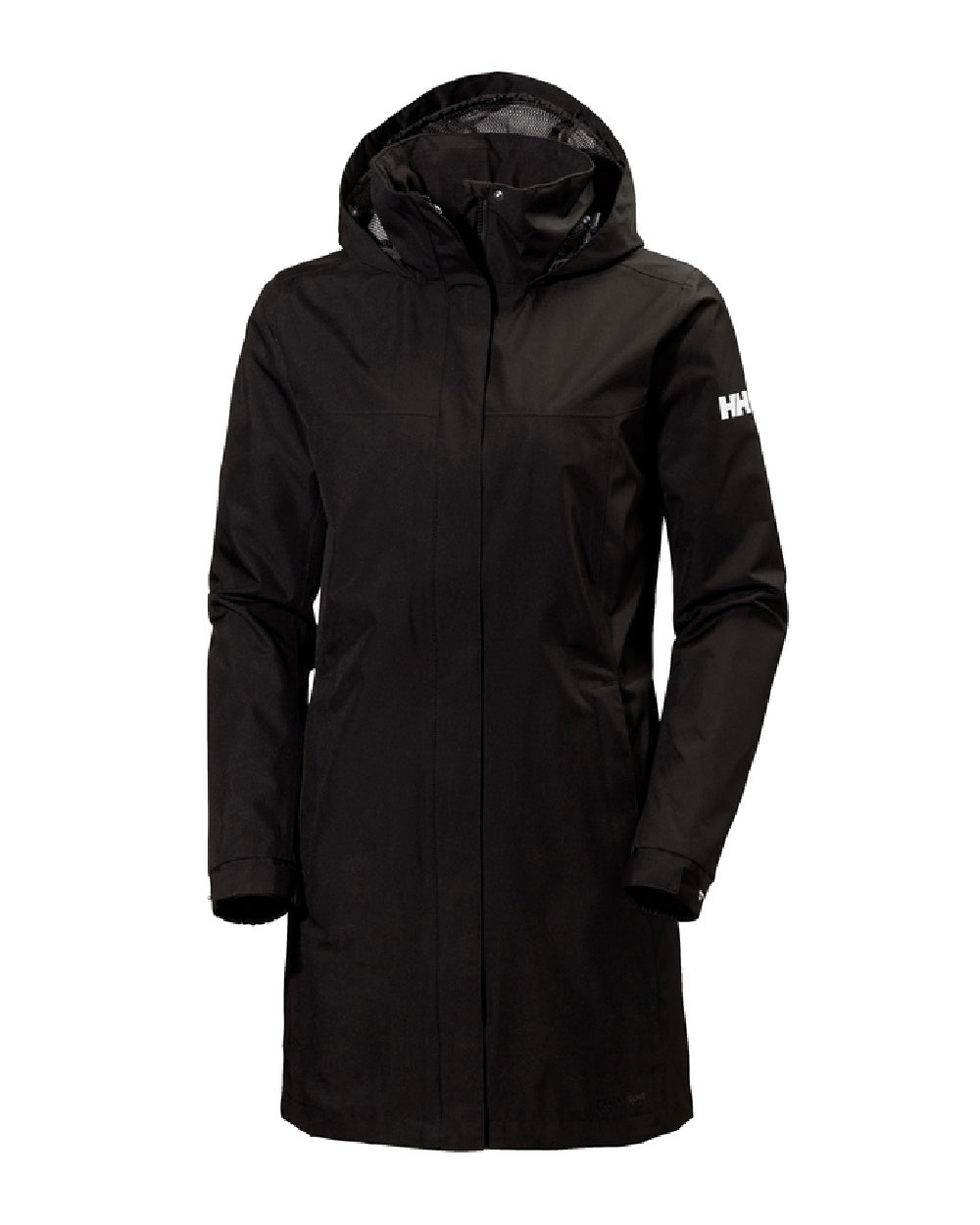 Helly Hansen Womens Aden Long Rain Coat in Black 