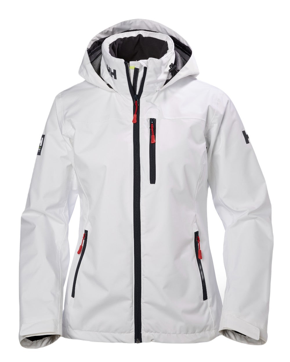 Helly Hansen Womens Crew Hooded Jacket In White 