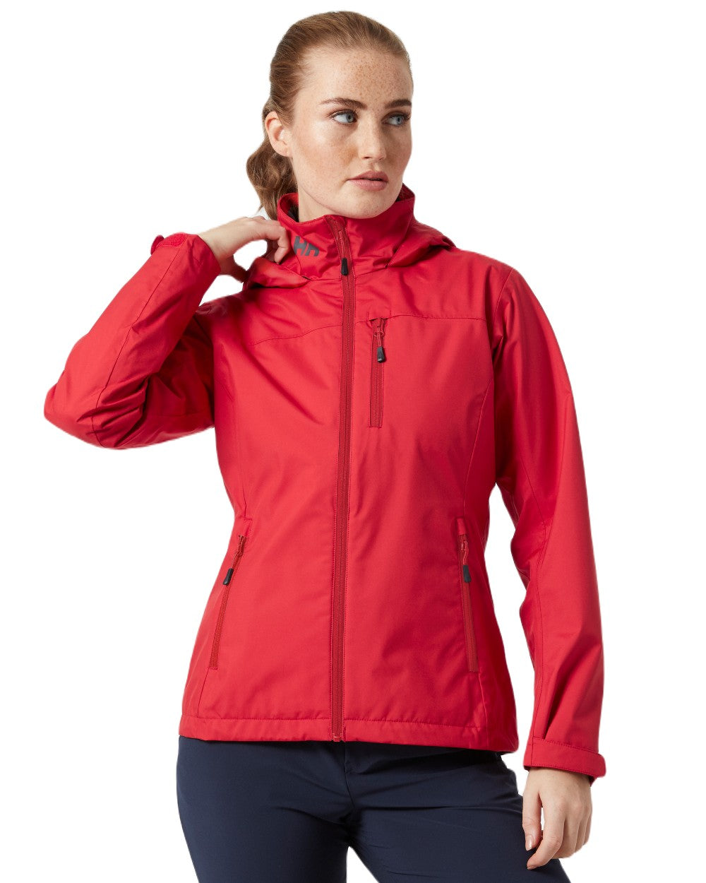 Helly Hansen Womens Crew Hooded Jacket In Red 