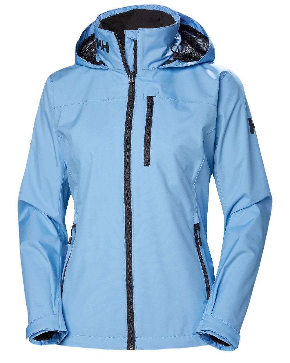 Helly Hansen Womens Crew Hooded Jacket In Bright Blue 