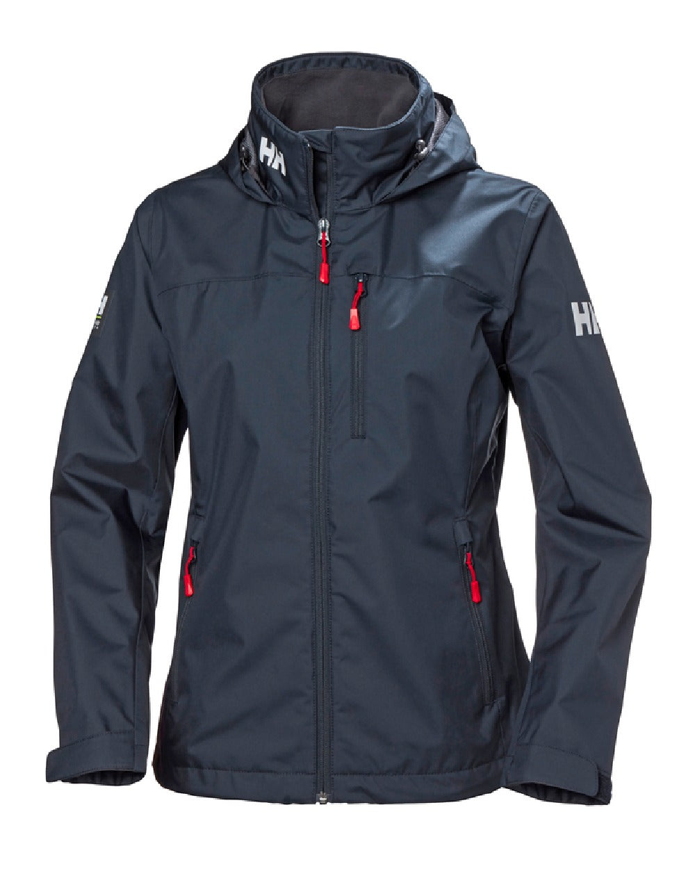 Helly Hansen Womens Crew Hooded Midlayer Jacket in Navy 