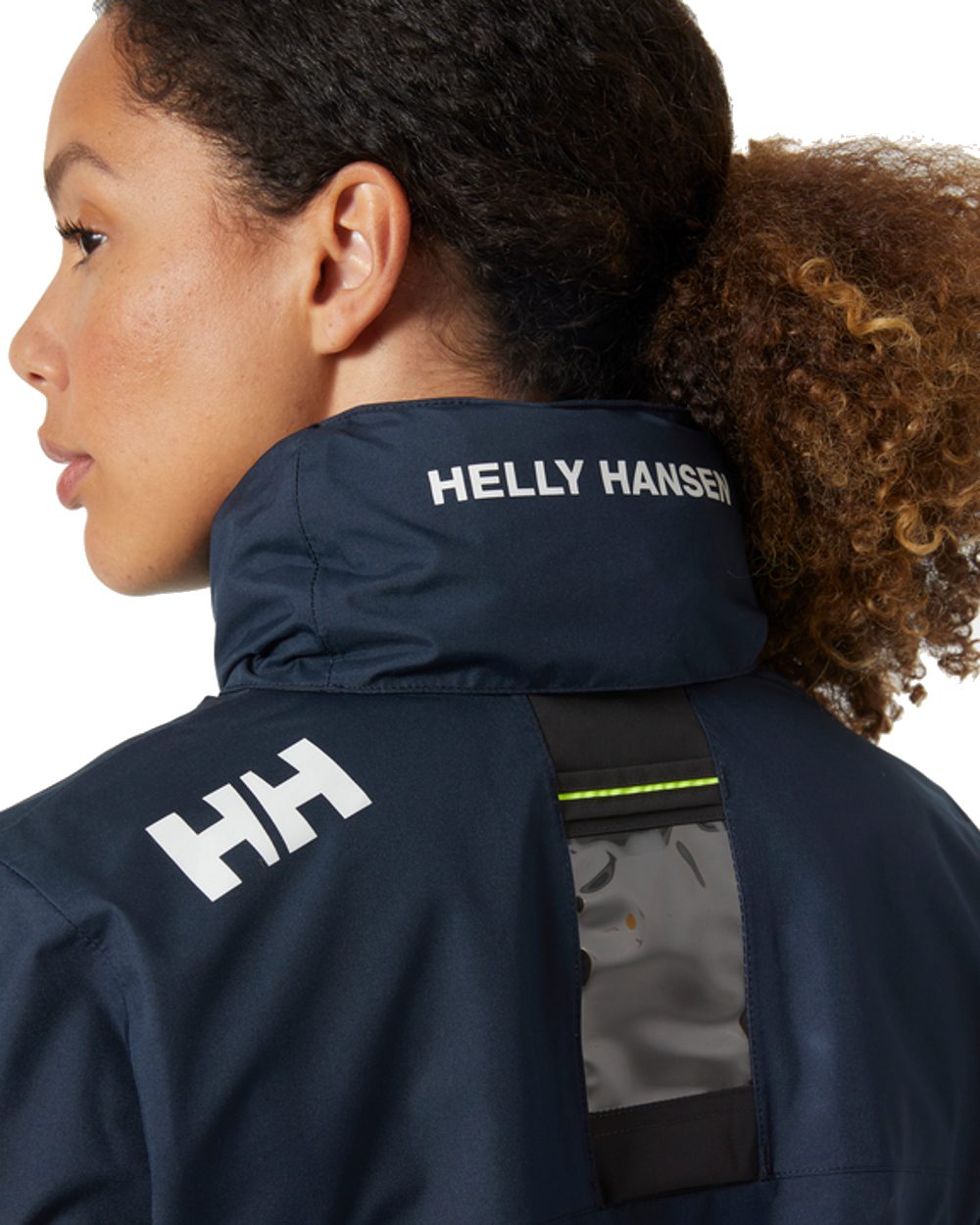 Helly Hansen Womens Crew Hooded Midlayer Jacket in Navy 