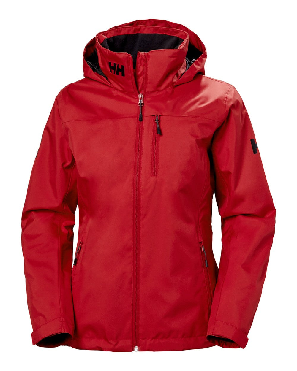 Helly Hansen Womens Crew Hooded Midlayer Jacket in Red 