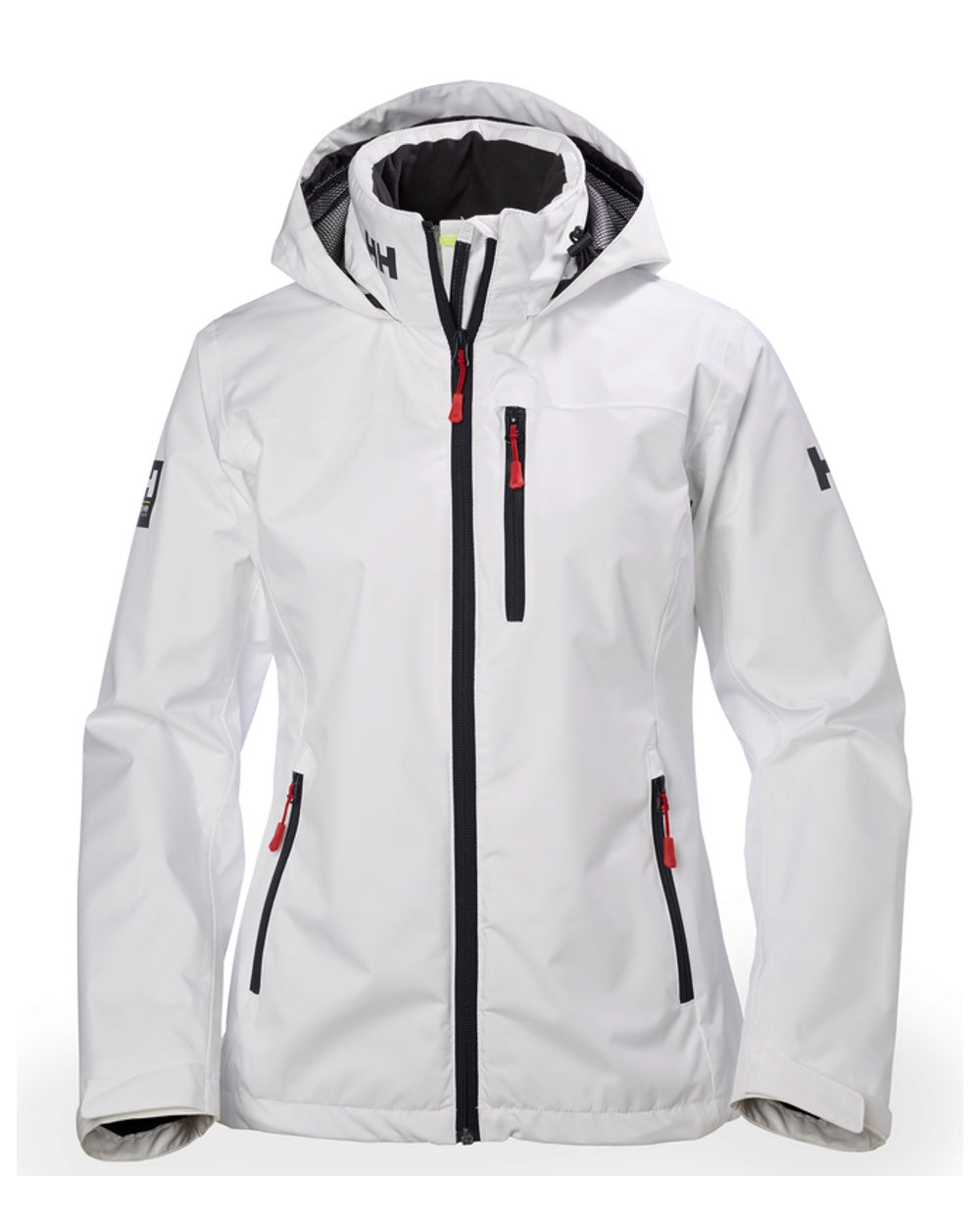 Helly Hansen Womens Crew Hooded Midlayer Jacket in White 