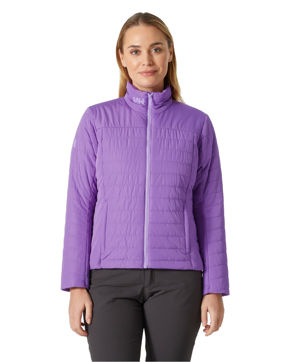 Helly Hansen Womens Crew Insulated Sailing Jacket 2.0 in Electric Purple 