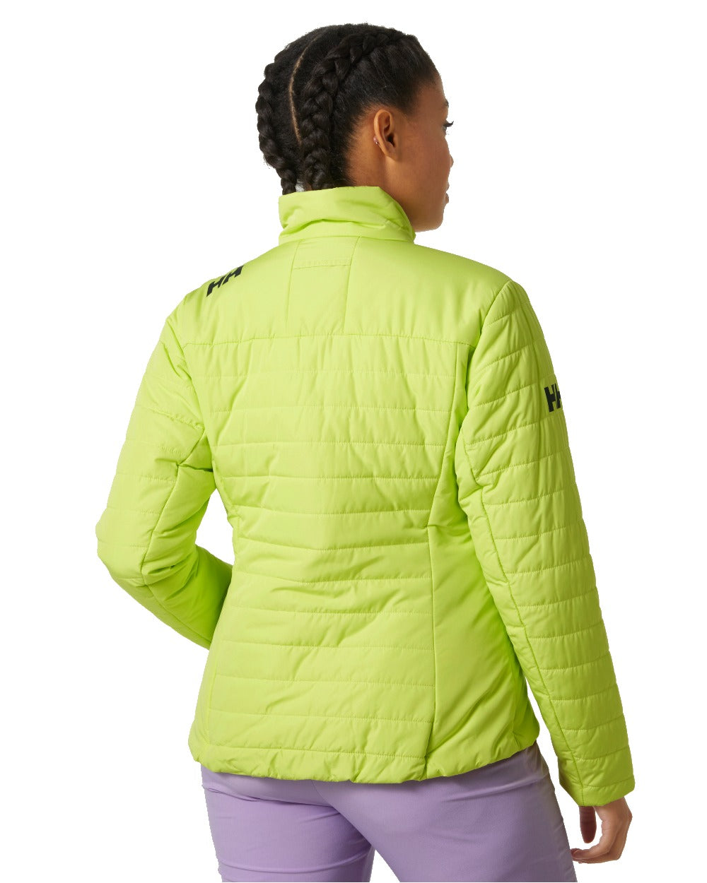 Helly Hansen Womens Crew Insulated Sailing Jacket 2.0 in Sunny Lime 