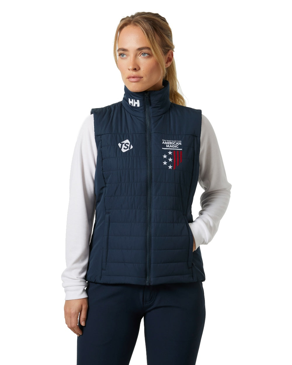 Helly Hansen Womens Crew Insulated Vest 2.0 in AM Navy 