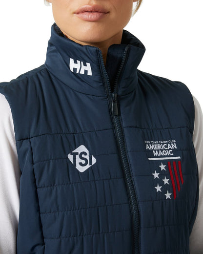 Helly Hansen Womens Crew Insulated Vest 2.0 in AM Navy 