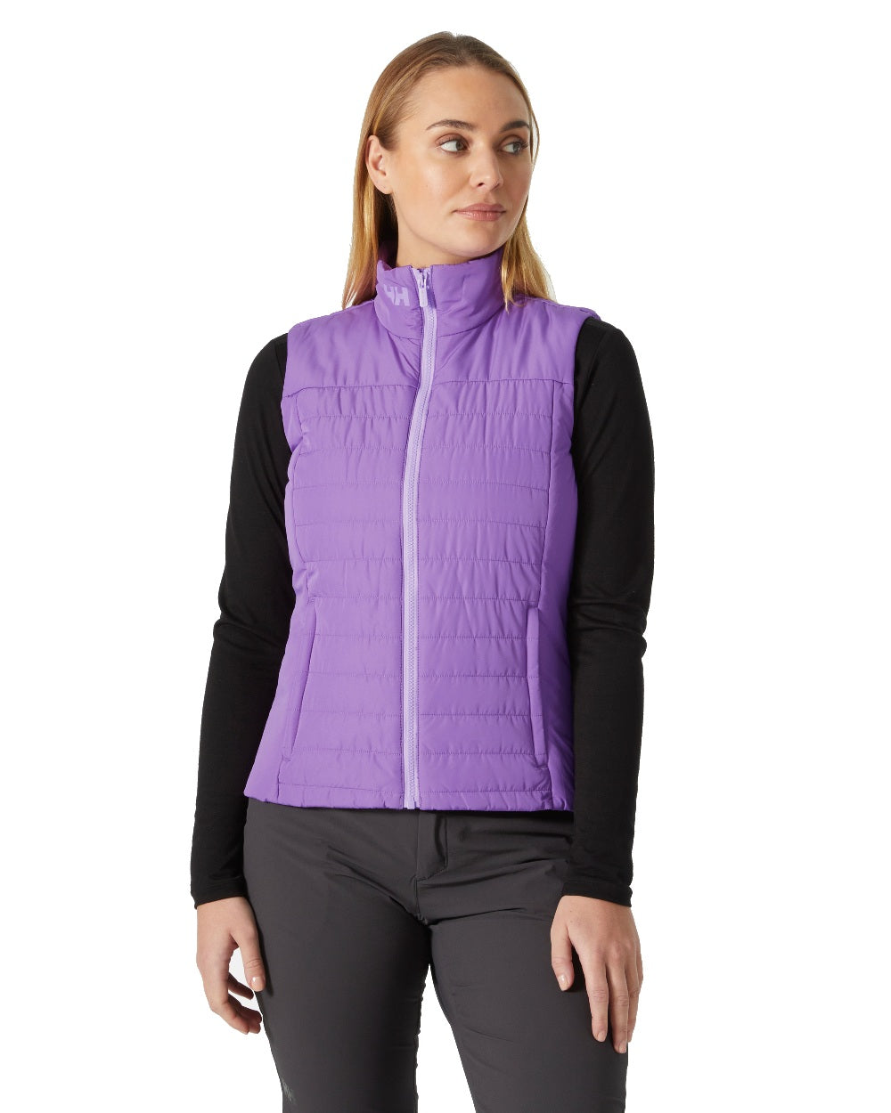 Helly Hansen Womens Crew Insulated Vest 2.0 in Electric Purple 