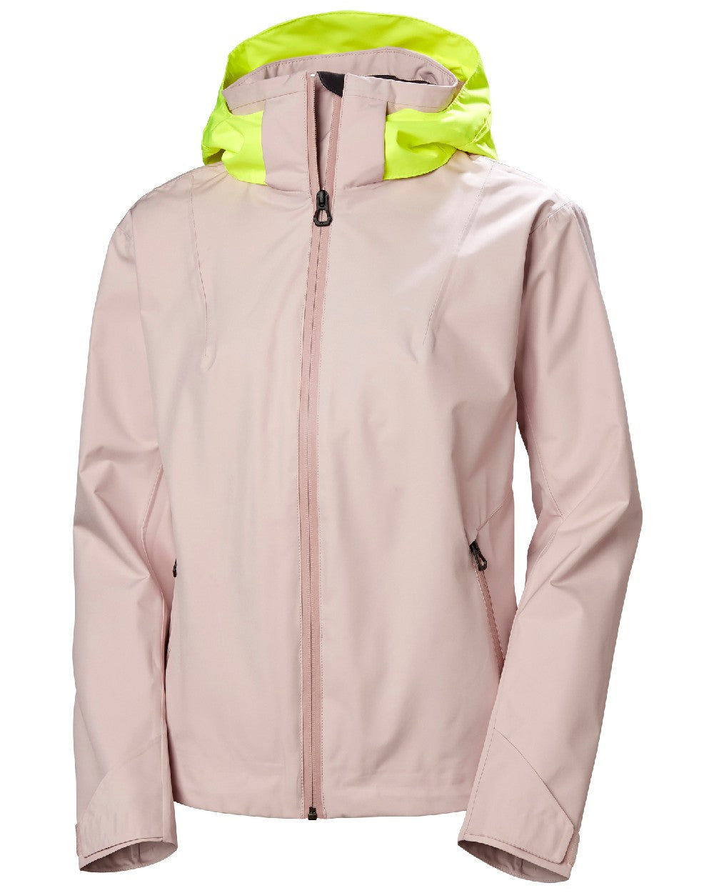 Pink Cloud coloured Helly Hansen Womens Inshore Cup Sailing Jacket on white background 