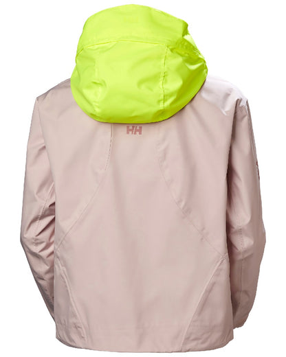 Pink Cloud coloured Helly Hansen Womens Inshore Cup Sailing Jacket on white background 