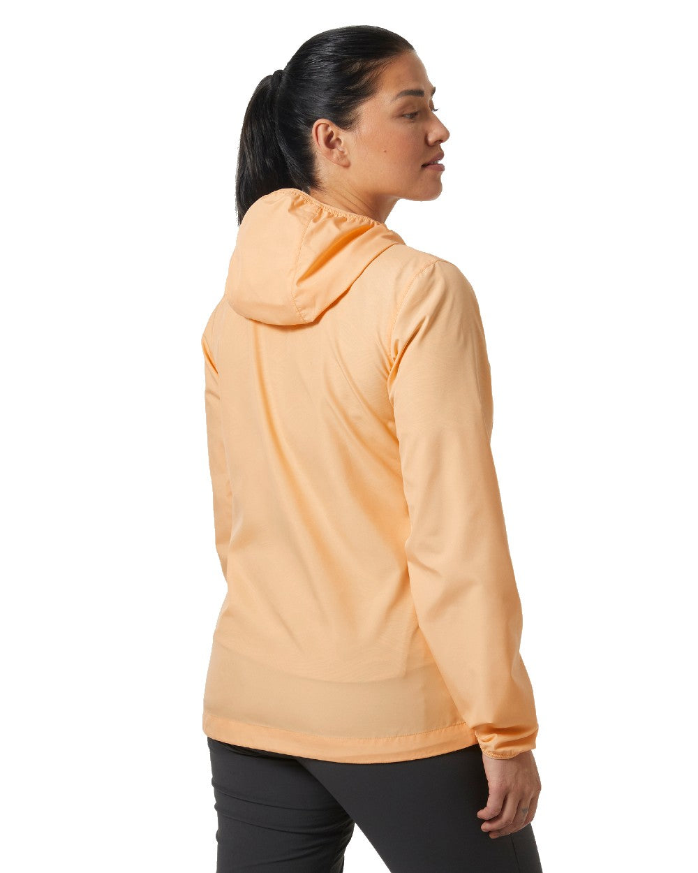 Miami Peach coloured Helly Hansen Womens Salt Stripe Windbreaker Jacket on white background 