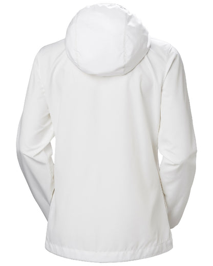 White coloured Helly Hansen Womens Salt Stripe Windbreaker Jacket on white background 