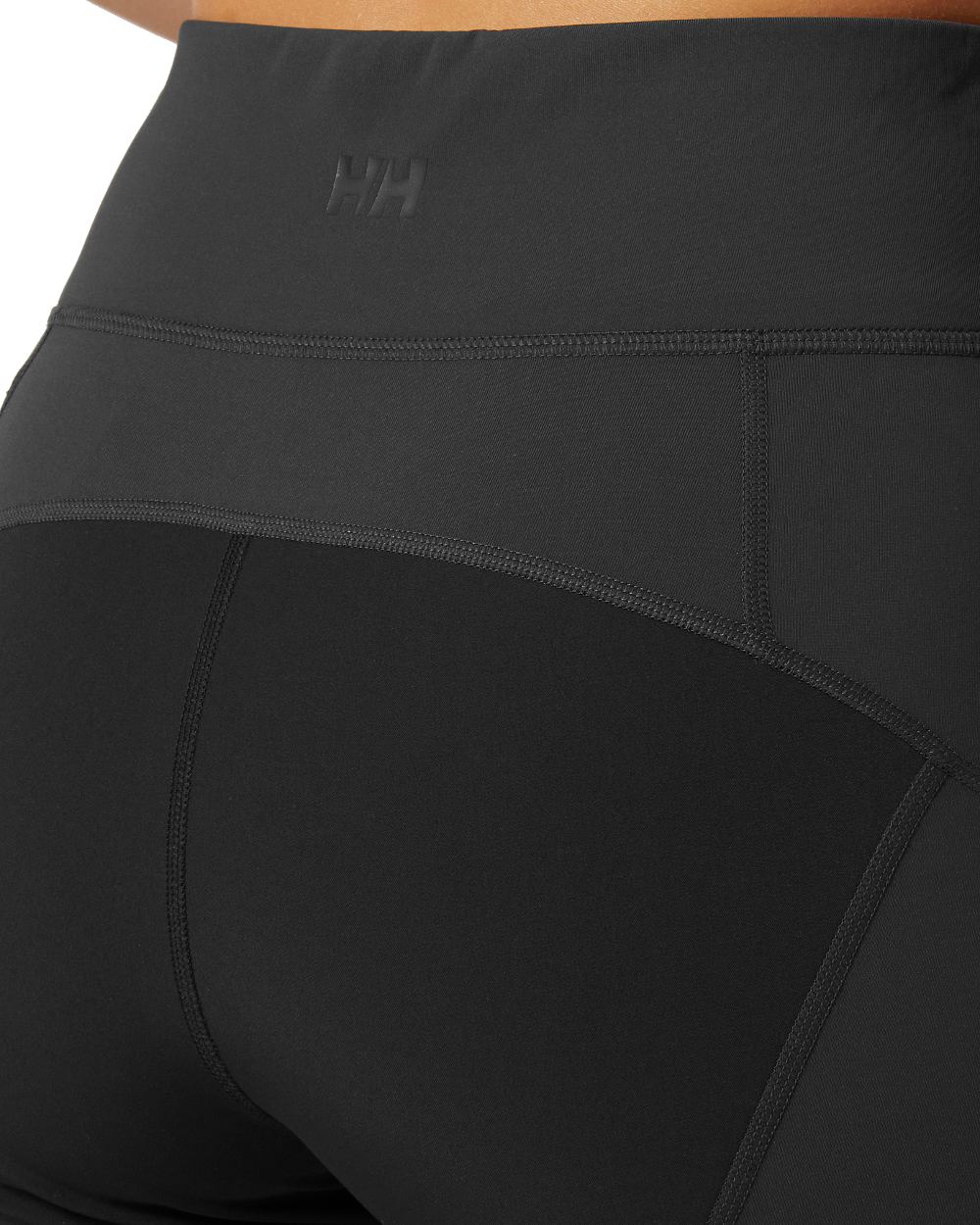 Ebony coloured Helly Hansen womens deck tough sailing tights on white background 