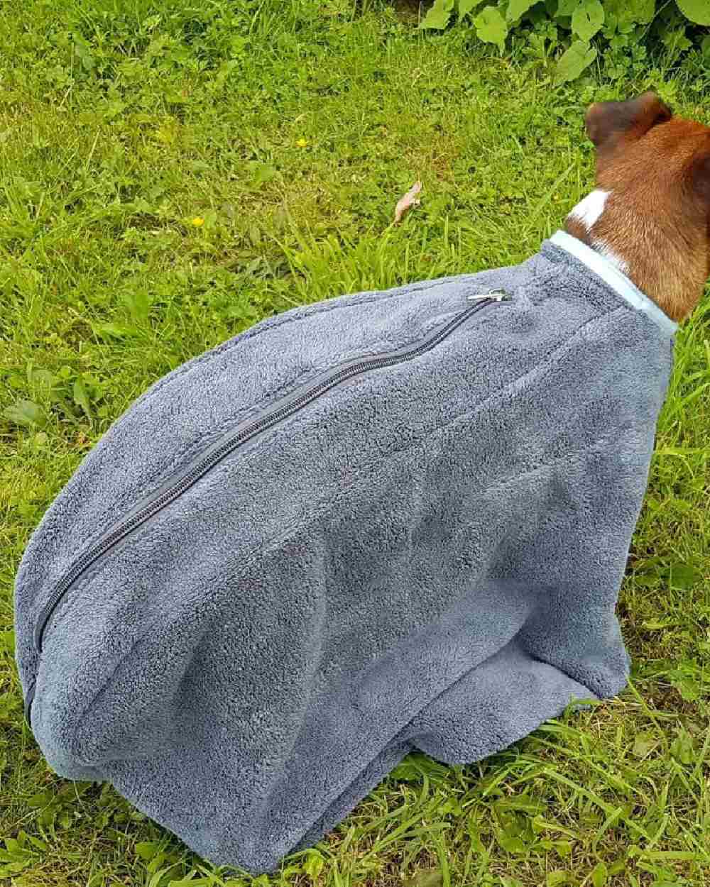 Grey coloured Henry Wag Drying Bag on grass background 