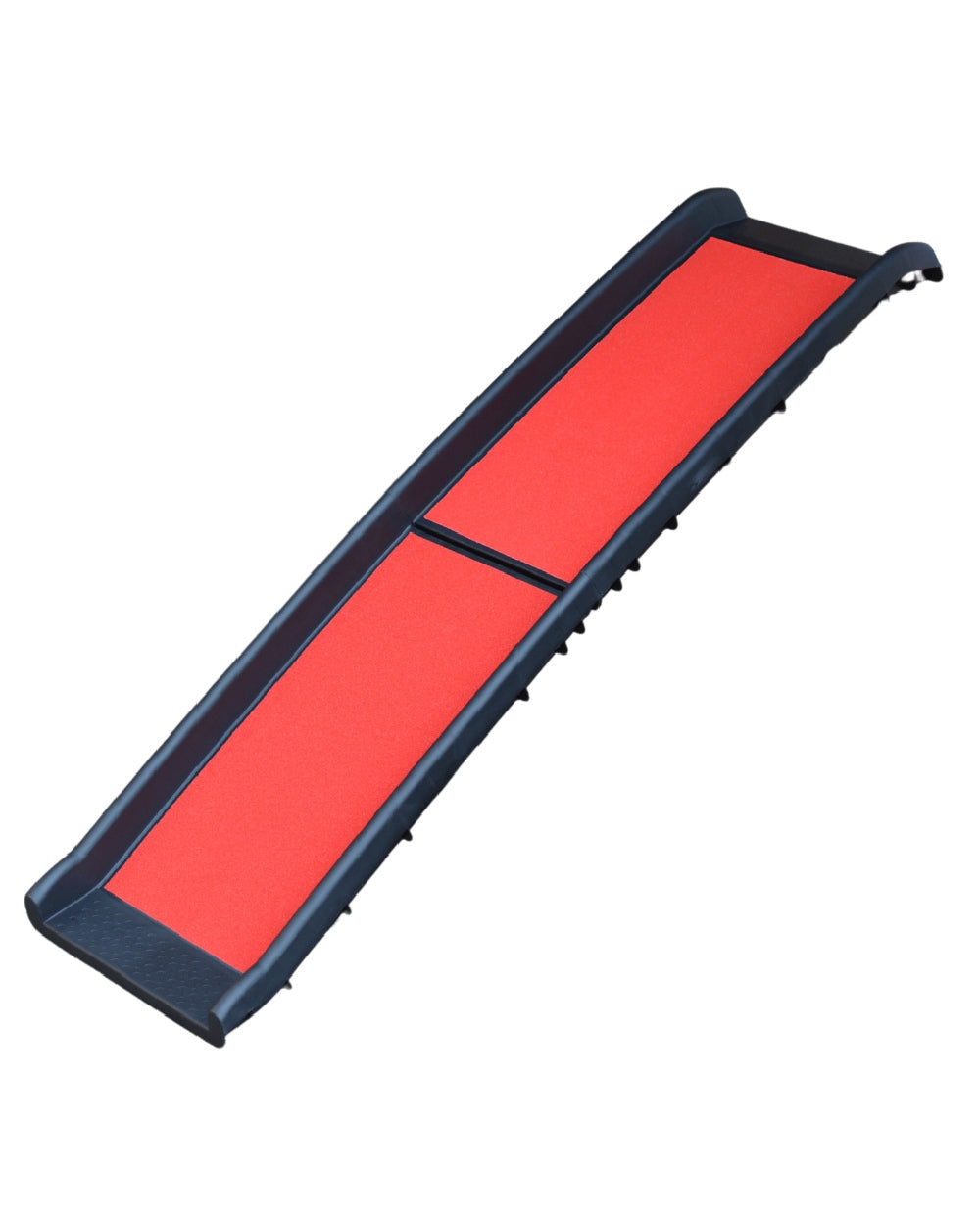 Black Red coloured Henry Wag Lightweight Folding Pet Ramp on white background 