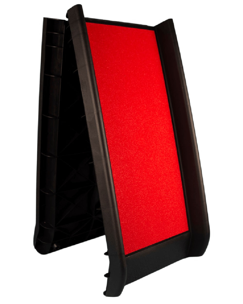 Black Red coloured Henry Wag Lightweight Folding Pet Ramp on white background 
