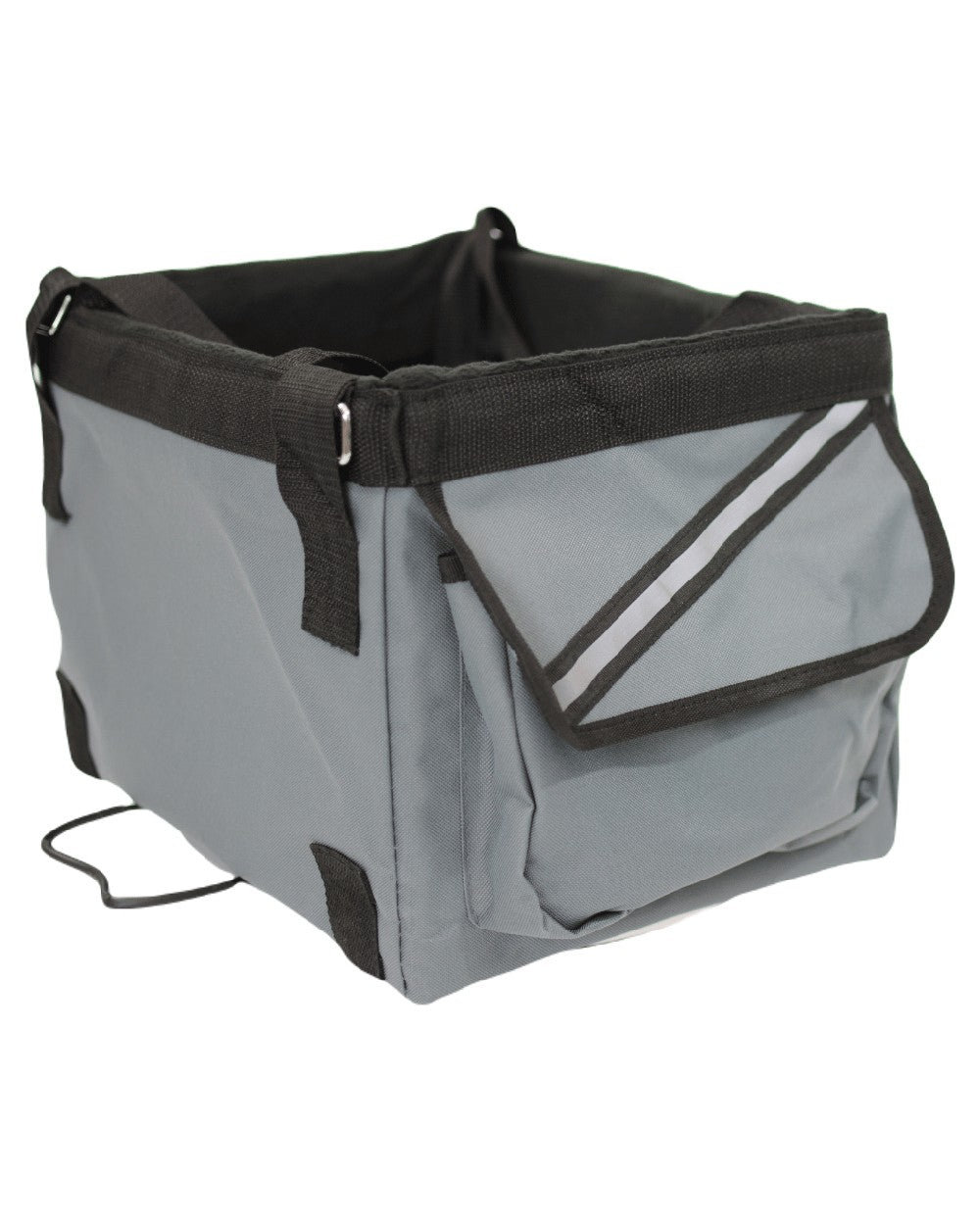 Grey coloured Henry Wag Pet Panier Bike Seat on white background 