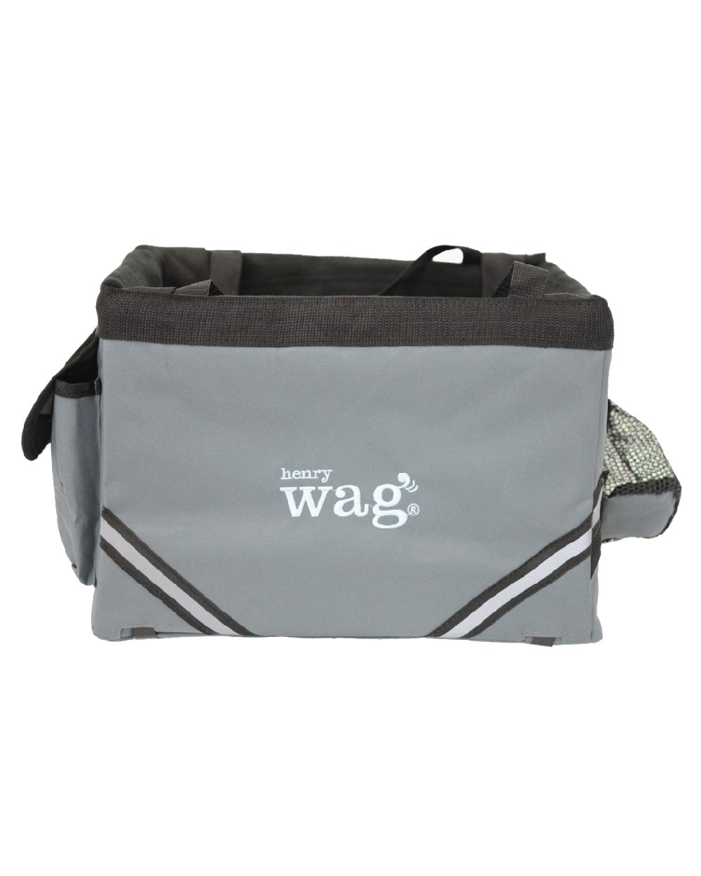 Grey coloured Henry Wag Pet Panier Bike Seat on white background 