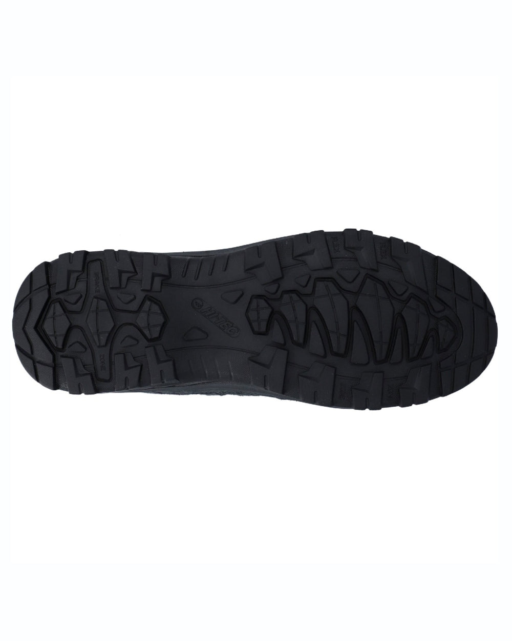 Charcoal Black coloured Hi-Tec Mens Bandera Expedition Low Hikers Shoes on white background 