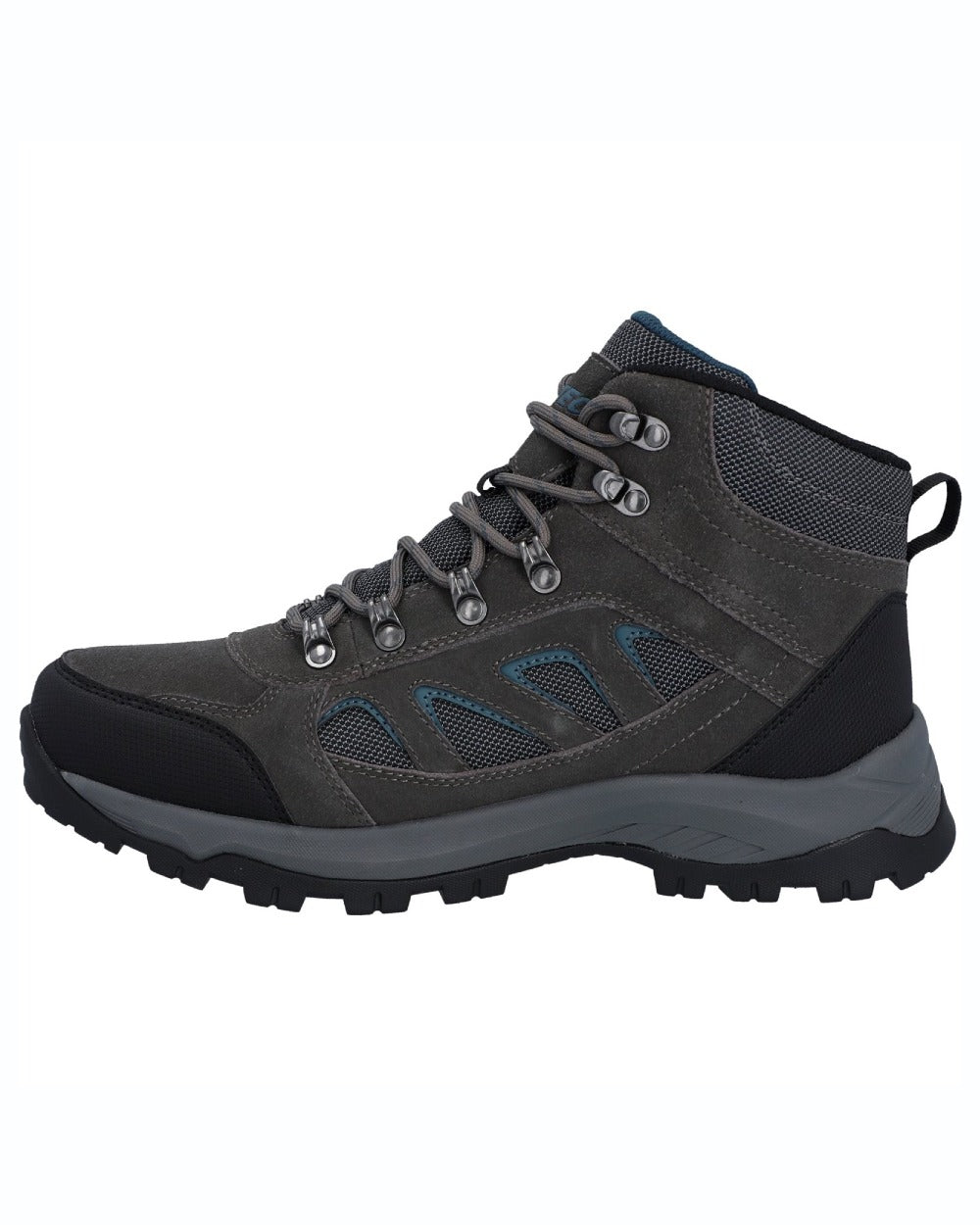 Grey colour Hi-Tec Mens Bandera Expedition Hikers Boots on white background 