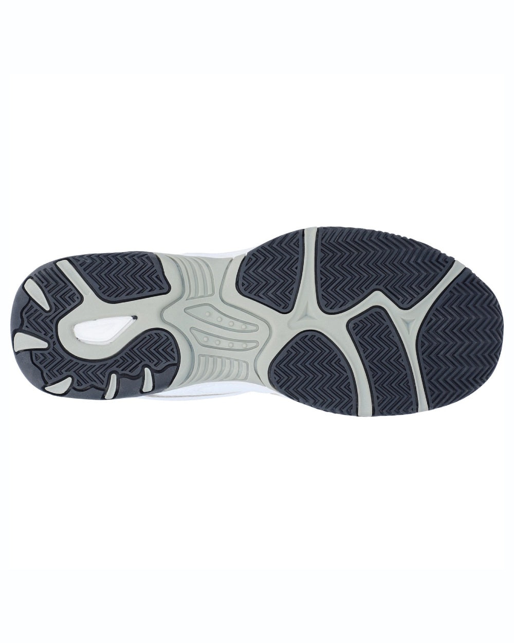 White coloured Hi-Tec Mens Blast Lite Wide Fit Trainers on white background 