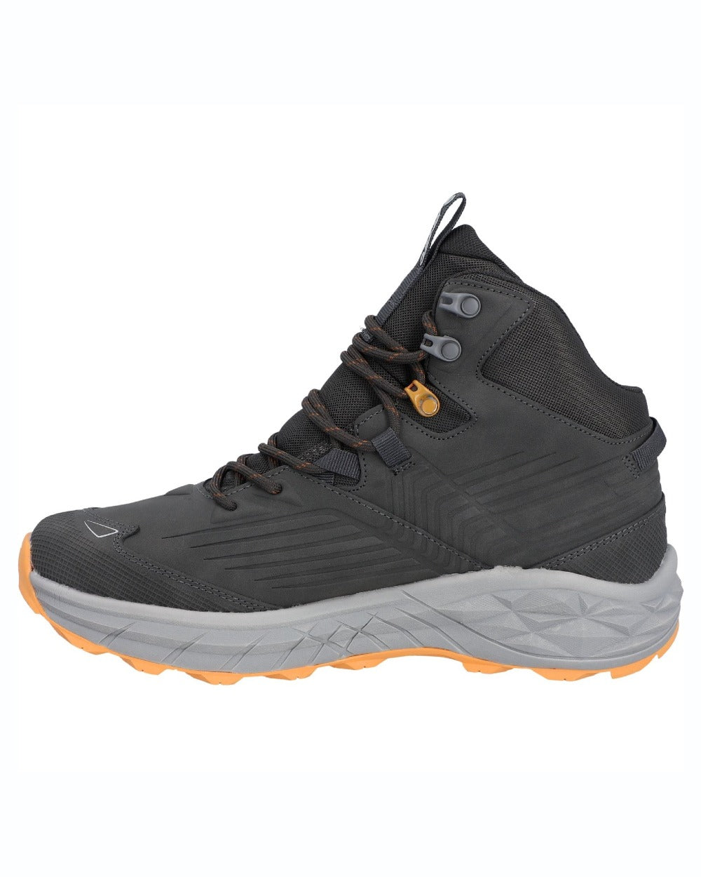 Chocolate Brown Timber Wolf coloured Hi-Tec Mens Fuse Trek Mid Hiking Boots on white background 