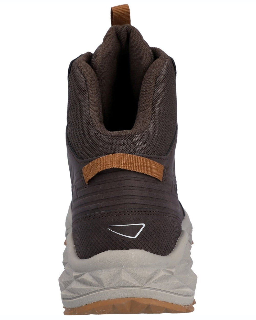 Steel Charcoal Bright Marigold coloured Hi-Tec Mens Fuse Trek Mid Hiking Boots on white background 
