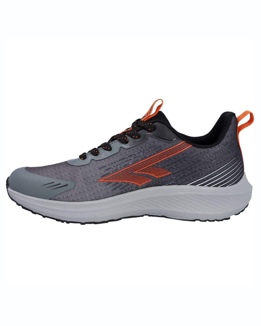 Black Quiet Shade coloured Hi-Tec Mens Santorini Trainers on white background 