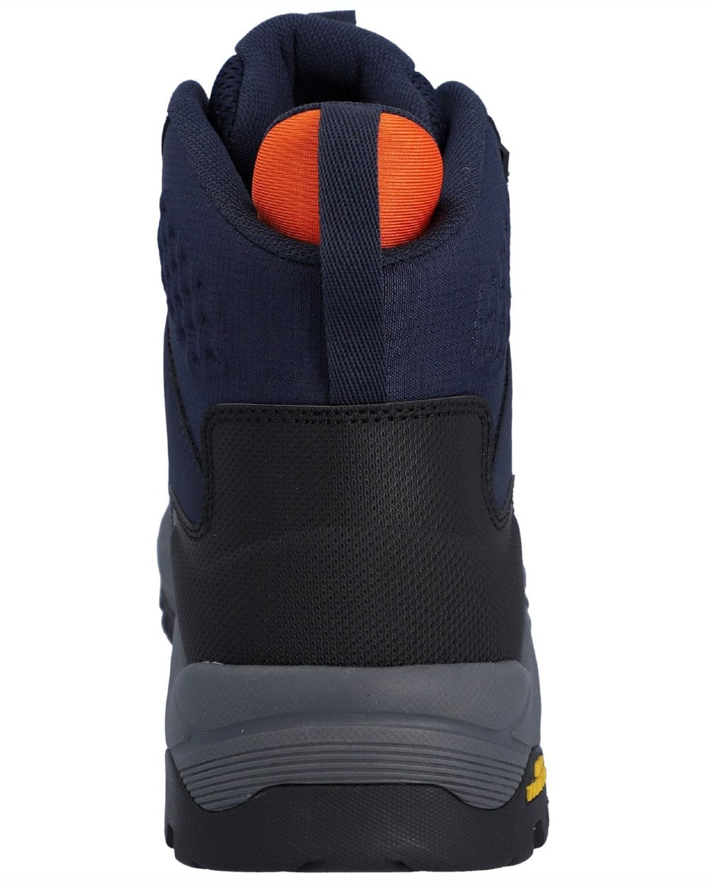 Navy Orange coloured Hi-Tec Mens Storm Expedition Sport Boots on white background 