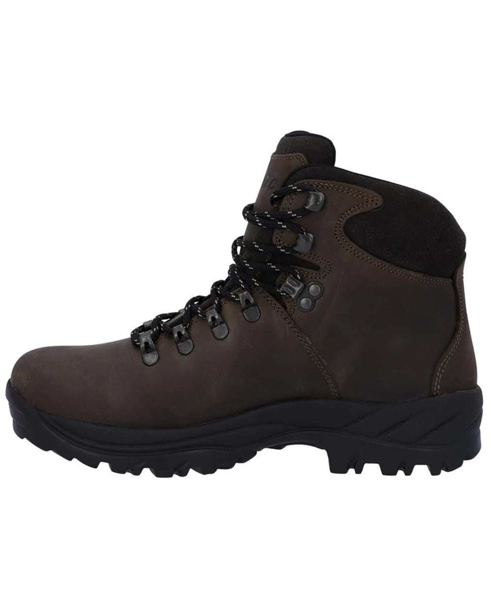 Brown coloured Hi-Tec Ravine Waterproof Hiking Boots on white background