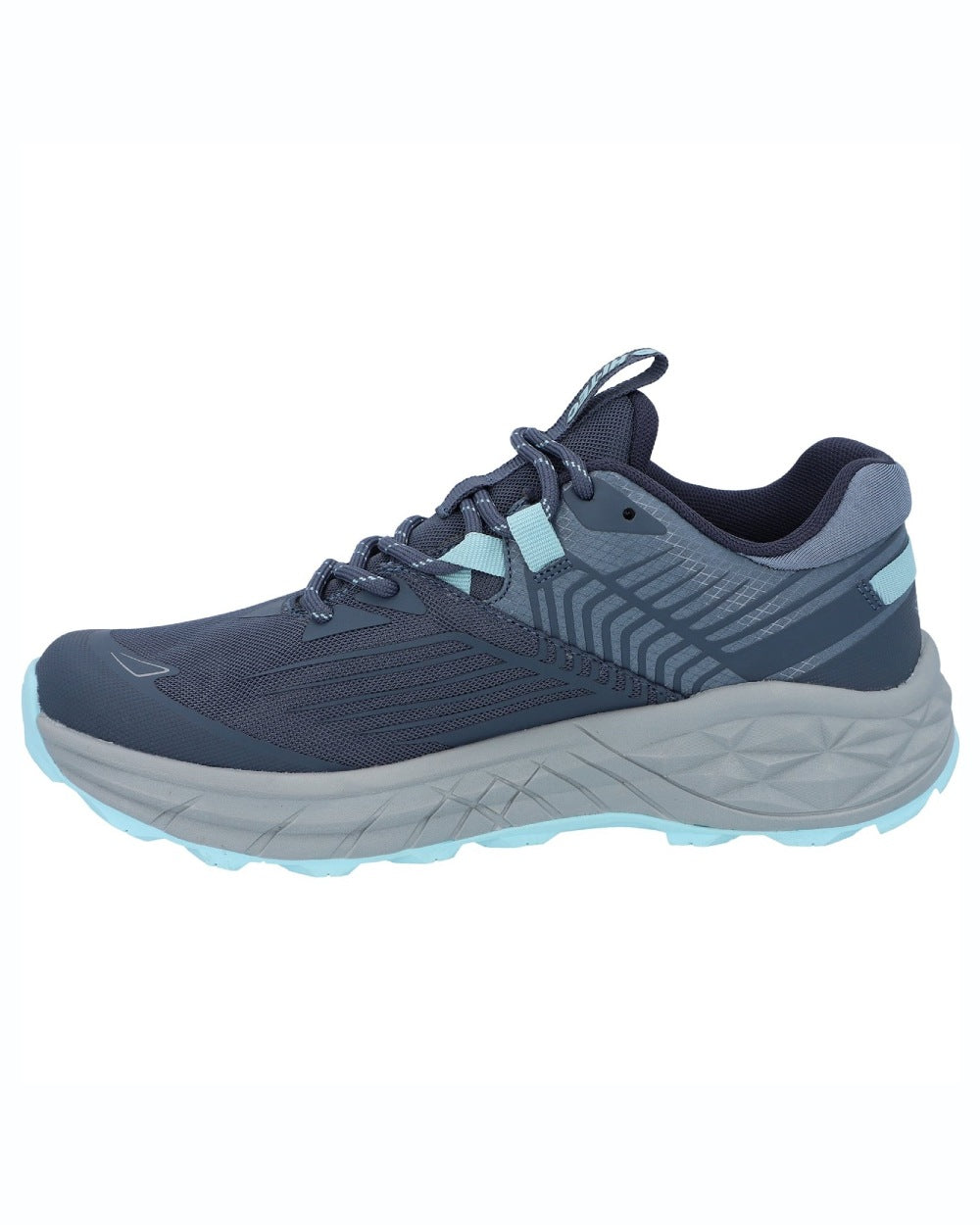 Grisaille Flintstone Coloured Hi-Tec Womens Fuse Trail Low Trainers On A White Background 
