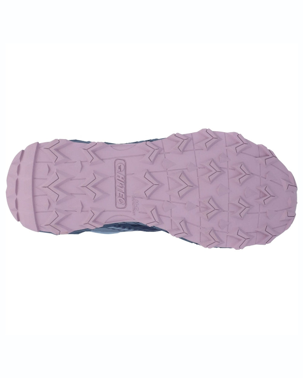 Flintstone coloured Hi-Tec Womens Fuse Trail Mid Boots on white background 