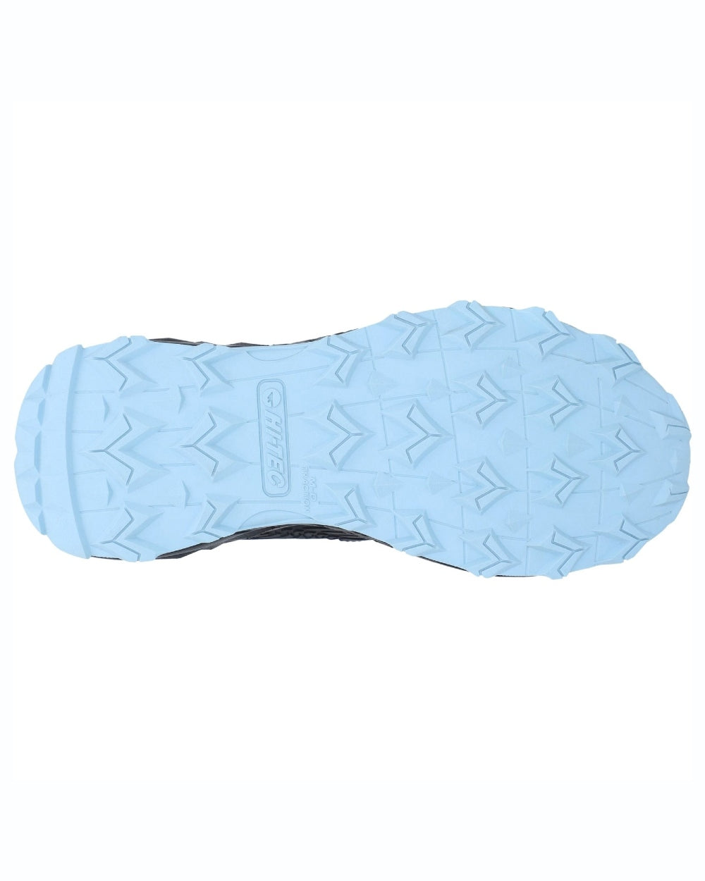 Black Blue coloured Hi-Tec Womens Fuse Trek Hiking Shoes on white background 