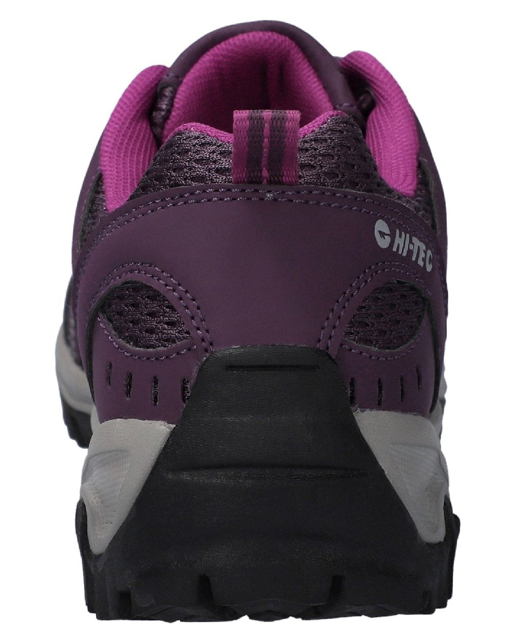 Plum Fuchsia Coloured Hi-Tec Womens Jaguar Shoes On A White Background 