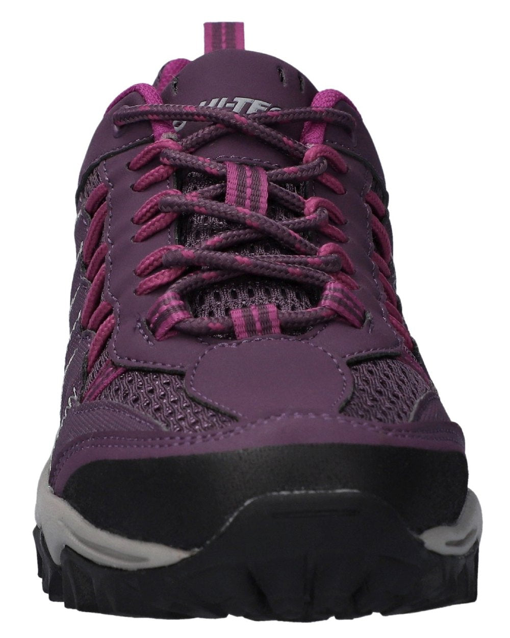 Plum Fuchsia Coloured Hi-Tec Womens Jaguar Shoes On A White Background 