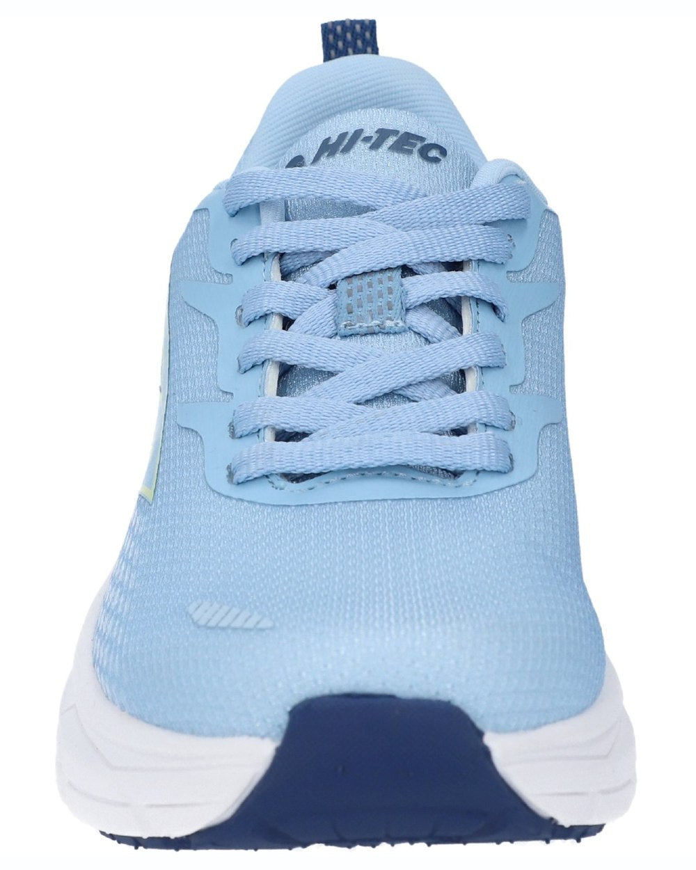 Blue coloured Hi-Tec Womens Promenade Trainers on white background 