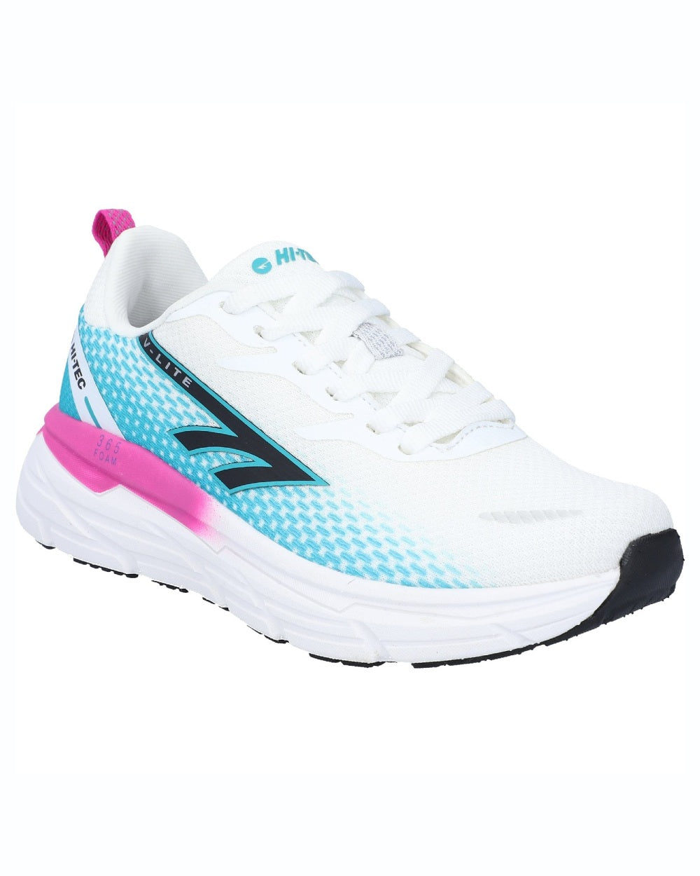 White coloured Hi-Tec Womens Promenade Trainers on white background 
