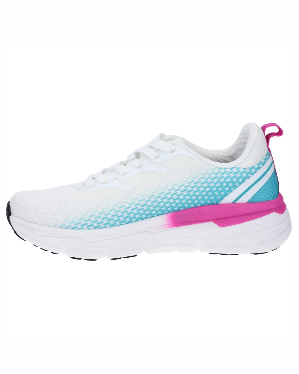 White coloured Hi-Tec Womens Promenade Trainers on white background 