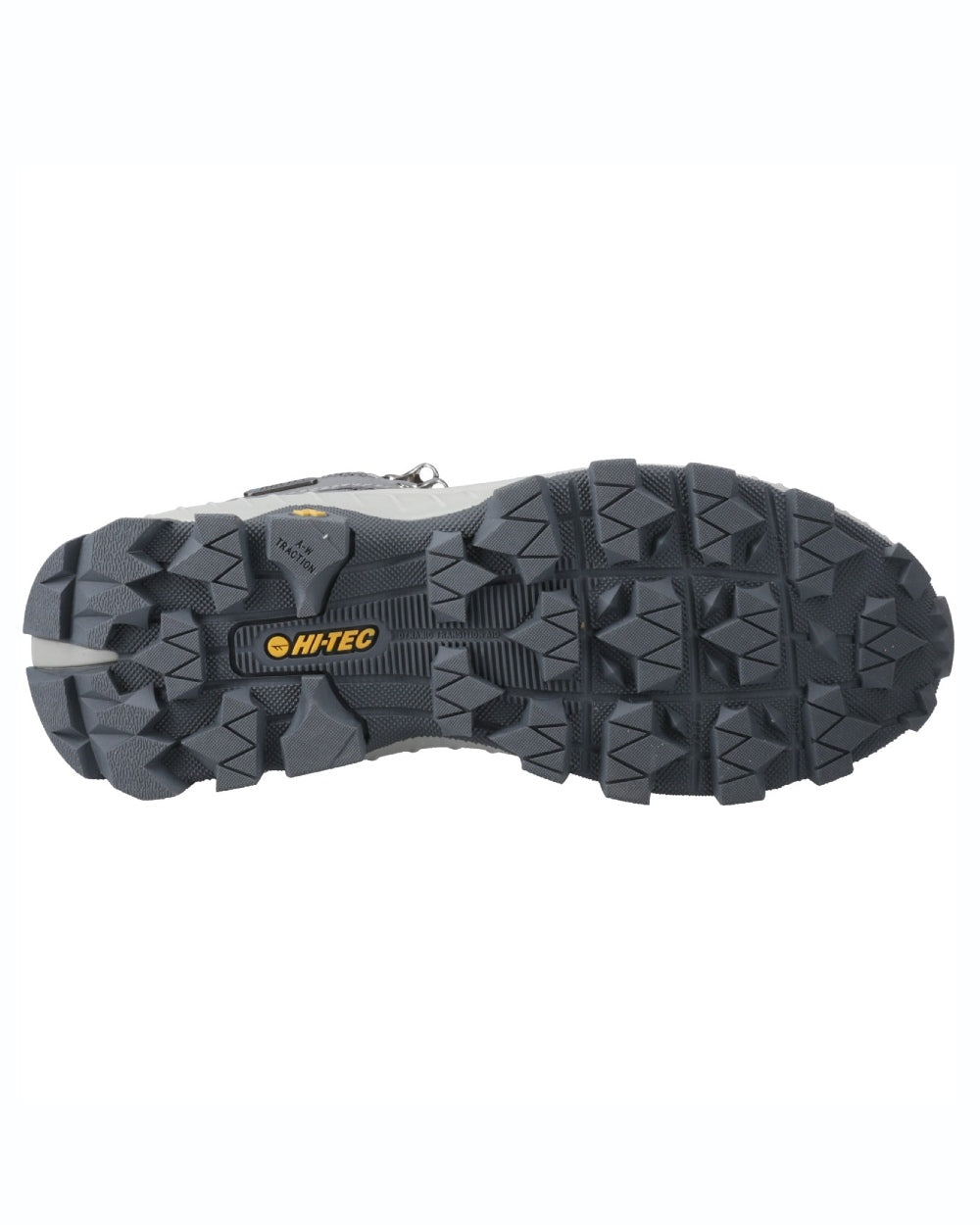 Cool Grey coloured Hi-Tec Womens Rainier Hiking Boots on white background 