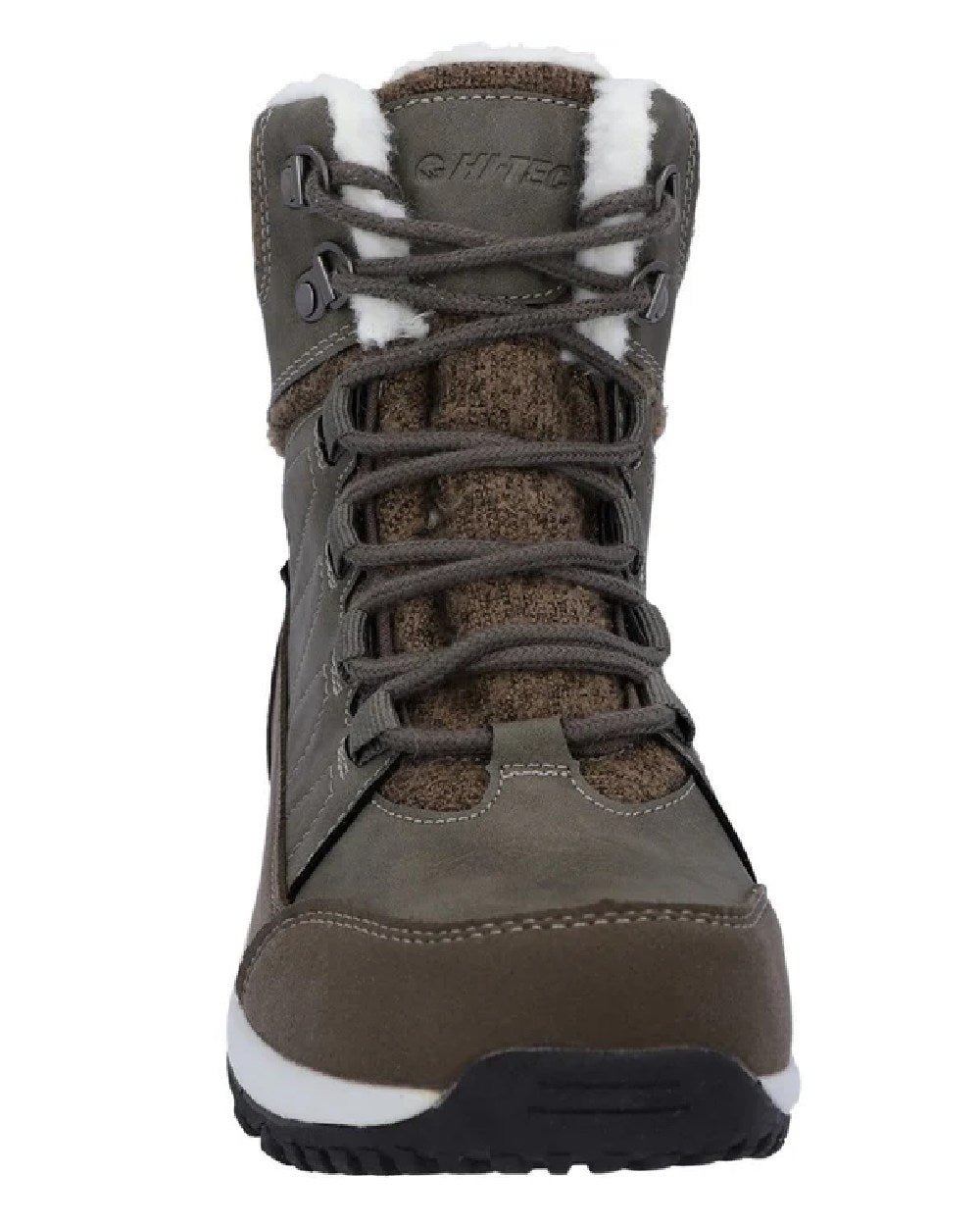 Beige Coloured Hi-Tec Womens Riva Mid Boots on white background 