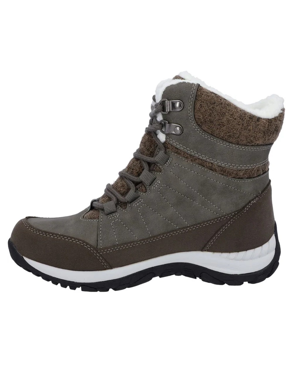 Beige Coloured Hi-Tec Womens Riva Mid Boots on white background 