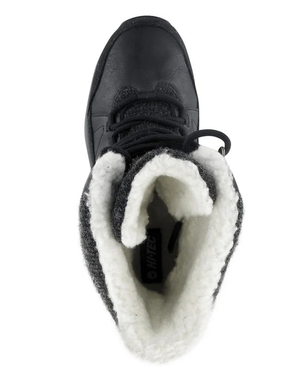 Black Coloured Hi-Tec Womens Riva Mid Boots on white background 